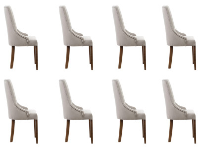 8x Designer Polster Stuhl Set Garnitur Stühle Komplett Lehn Sitz Lounge